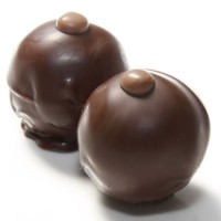 Holy Cow: gourmet, handmade dark chocolate truffles, fudge truffles, gourmet chocolate, gluten free chocolate with milk chocolate fudge and coated in dark chocolate.