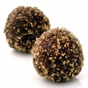 Blame Canada: dark chocolate truffles with double maple