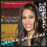 janina gavankar tasting best chocolate best caramel for celebrities at the Golden Globes janina gavankar tasting best chocolate best caramel for celebrities at the Golden Globes