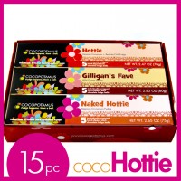 CocoHottie chocolate truffle set.  Contains 5 pc truffle box each of Hottie, Naked Hottie and Gilligan's Fave.