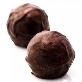 Razzmanian Devil: dark chocolate truffles with organic black raspberry & raspberry brandy