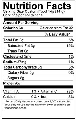 gluten free chocolate truffles nutrition information