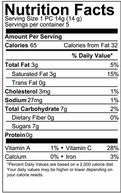 gluten free chocolate truffles nutrition information